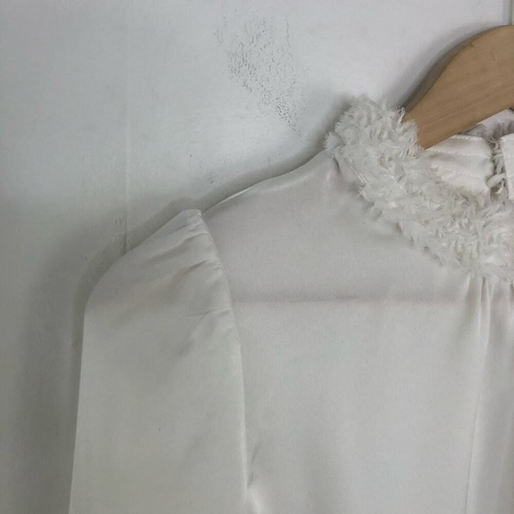 FATE White Embellished Neck Top Blouse Size Medium - Picture 3 of 10